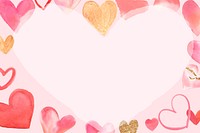 Heart Valentine's watercolor background design