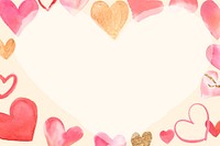 Heart Valentine's watercolor background design