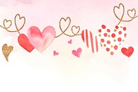 Love, heart border background design with copy space