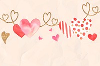 Love, heart border background design with copy space