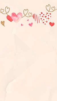Love, heart border iPhone wallpaper