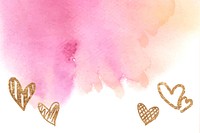 Valentines watercolor background design with copy space