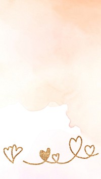 Valentines watercolor iPhone wallpaper