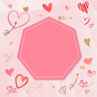 Valentine's day frame, blank background design