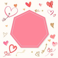 Valentine's day frame, blank background design