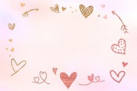 Cute heart doodle background design