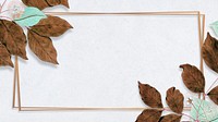 Autumn leaf frame desktop wallpaper