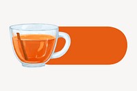 Hot tea slide icon