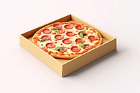 Pizza food box white background. AI generated Image by rawpixel.