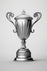 Silver trophy achievement success award. AI generated Image by rawpixel.