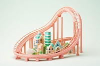 Roller coaster fun white background architecture. AI generated Image by rawpixel.