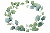 Eucalyptus circle leaf wreath plant dishware. AI generated Image by rawpixel.