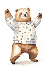 Animal sweater mammal bear. AI generated Image by rawpixel.