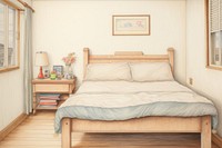 Sweet bedroom furniture hardwood drawing.