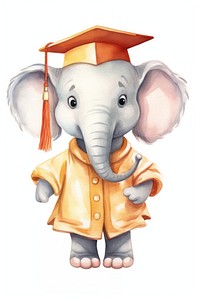 A cute Elephant teacher animal graduation elephant. 