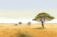 Savanna landscape grassland outdoors. 