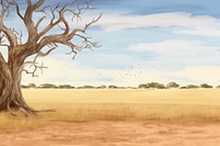 Savanna landscape grassland outdoors. AI generated Image by rawpixel.