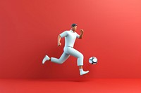 Profile icon football running kicking. 