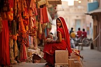 Sitting market bazaar adult. 