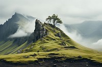 Mountain landscape wilderness grassland. AI generated Image by rawpixel.