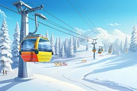 Skiing field outdoors snow vehicle. AI generated Image by rawpixel.