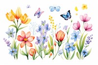Spring clipart pattern flower plant. AI generated Image by rawpixel.