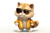 Sunglasses mammal pet toy. AI generated Image by rawpixel.
