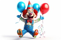 Celebration balloon cartoon clown. AI generated Image by rawpixel.