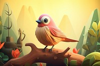 Bird cartoon outdoors animal. AI generated Image by rawpixel.