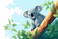 Koala wildlife nature mammal. AI generated Image by rawpixel.