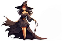 Witch adult white background publication. AI generated Image by rawpixel.