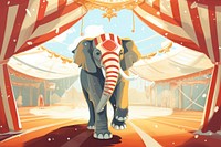 Elephant circus mammal animal. AI generated Image by rawpixel.