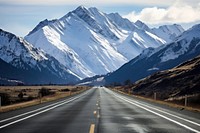 Mountain road outdoors highway. 