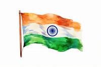 India flag white background patriotism. AI generated Image by rawpixel.