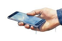 Mobile phone holding screen hand. AI generated Image by rawpixel.