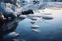 Icy lake outdoors glacier nature. AI generated Image by rawpixel.