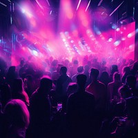 Nightlife nightclub concert purple. AI generated Image by rawpixel.