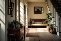 Farmhouse hallway architecture furniture building. 