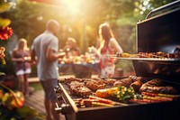 Barbecue grill barbecue grilling adult. AI generated Image by rawpixel.