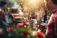 Barbecue grill barbecue adult party. AI generated Image by rawpixel.
