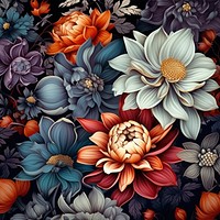 Beautiful flowers pattern plant backgrounds. AI generated Image by rawpixel.