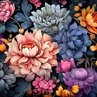 Beautiful flowers pattern plant backgrounds. AI generated Image by rawpixel.