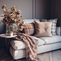 Living room furniture cushion pillow decoration. 