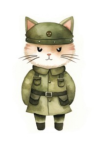 Cat soldier cartoon creativity protection. 