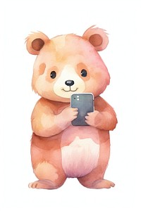 Bear technology cartoon cute. 