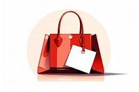 A sale tag handbag purse white background. AI generated Image by rawpixel.