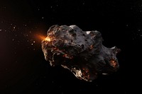Meteorite astronomy space darkness. AI generated Image by rawpixel.