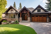 Gorgeous craftsman style home garage architecture building. AI generated Image by rawpixel.