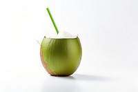 Coconut fruit straw plant. 