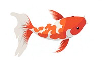 Koi fish goldfish animal white background. AI generated Image by rawpixel.